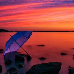wppsky clouds sunset beach umbrella